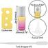 JIUWU 10pcs Yellow-Rose Gradient Glass Roller-on Bottles, 5ml with Stainless Steel Balls