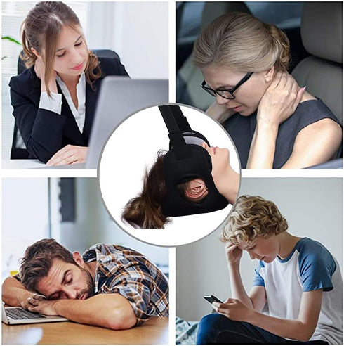 Neck Traction Device for Neck Pain Relief - Portable Neck Stretcher Strap for Spine Chiropractic Decompression,