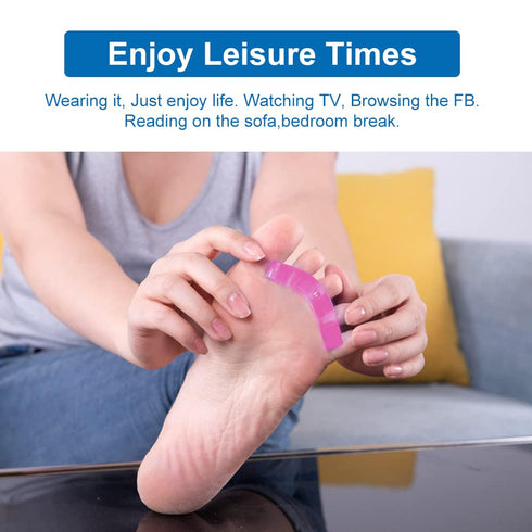 Pedicure Toe Separators for Bunion & Nail Polish, Soft Gel Pedicure Kit for Toenail Separation