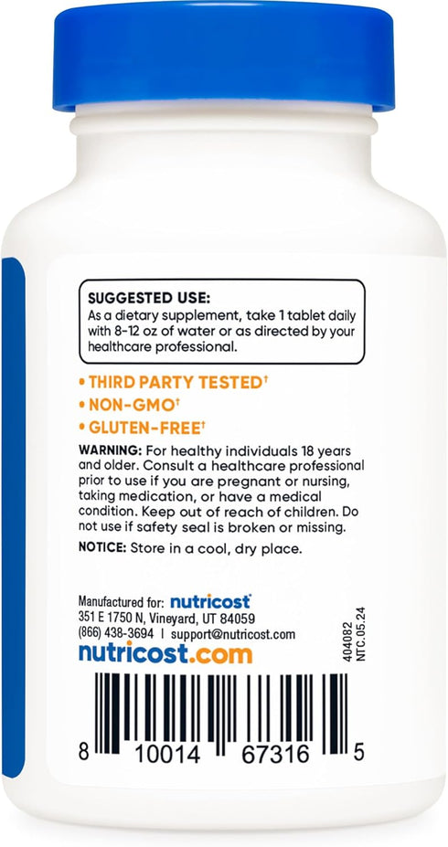 Nutricost Chromium 1000mcg, 240 Tablets - Gluten Free, Non-GMO Supplement