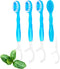 5 in 1 Mini Disposable Toothbrushes with Toothpaste, Travel Portable Toothbrush with Tongue Scraper, Picks, Floss