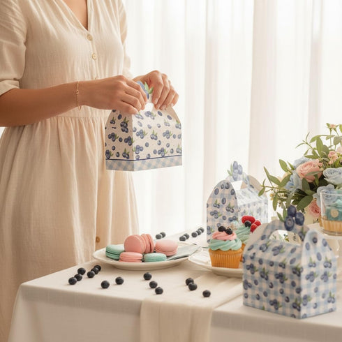 umoni 12PCS Blueberry Party Favor Treat Box Blueberry Baby Shower Decorations Blueberries Birthday Gift Box Berry