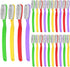 Hard & Firm Toothbrush, Stiff Bristle Brush for Smokers, Oral Care Teeth Whitening Cleaning, Travel Pack of 24