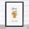 The Card Zoo New Baby Birth Details Christening Nursery Bear Initial Y Keepsake Gift Print