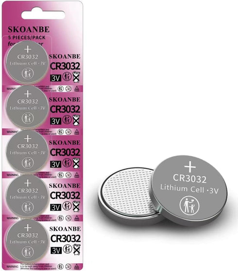 SKOANBE CR3032 Button Coin Cell Battery-5Packs