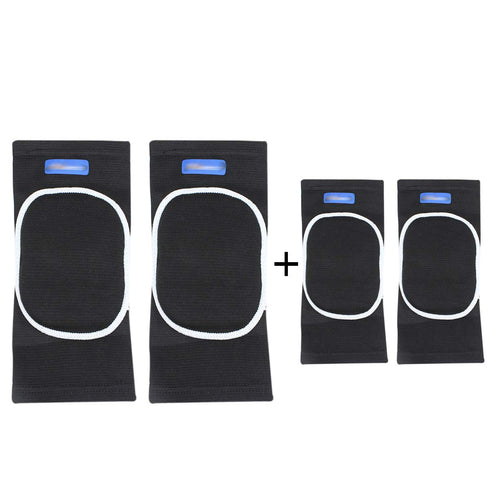 ANKOMINA Children Kids 2 Pairs Knee Pad and Elbow Support Set, Anti-Slip Breathable Flexible Elastic Protector
