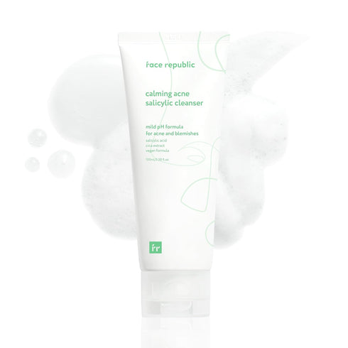 Face Republic Calming Acne Salicylic Cleanser 100mL | Vegan Certified | Low pH | Calming & Clarifying