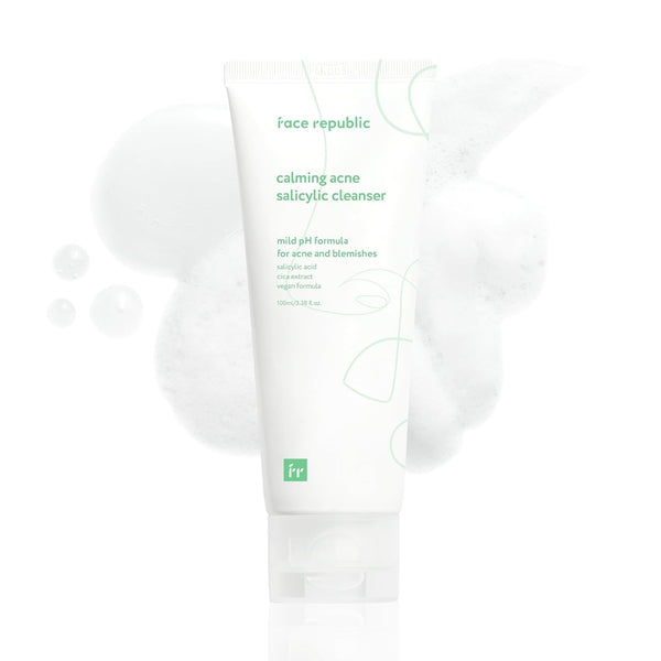 Face Republic Calming Acne Salicylic Cleanser 100mL | Vegan Certified | Low pH | Calming & Clarifying