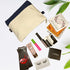 NGIL Jute/Canvas Large Travel DYI Cosmetic Bag Pouch for Women Multipurpose Travel Toiletry Pouch, Personalized Makeup Bag, Best Friend Gift, Bridesmaid Gift Ideas (Jute-Black)