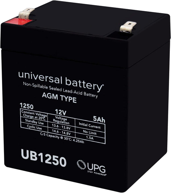 NP5-12 12V 5Ah SLA Home Alarm Battery UB1250
