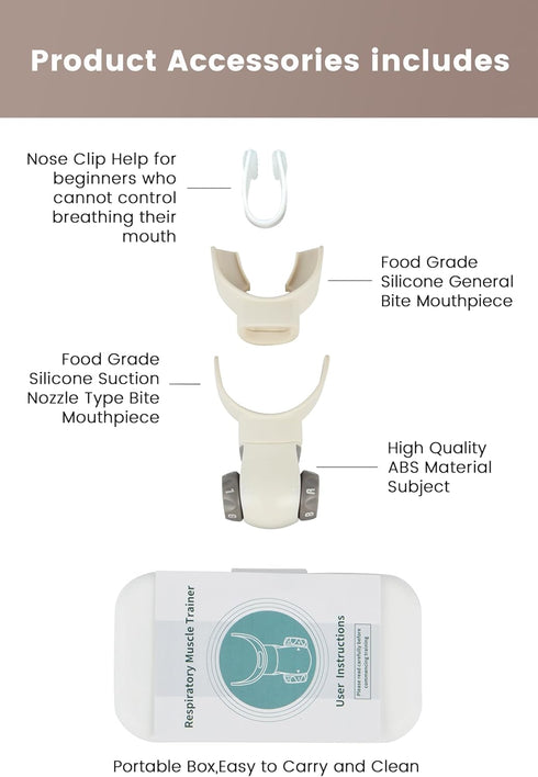 Breathing Exercise Device, Breathers Trainers Exerciser with Adjustable Inspiratory/Expiratory Vibration for Wellness