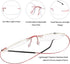 FEISEDY Lightweight Rimless Titanium Stainless Steel Anti-Blue Light Reading Glasses B2686
