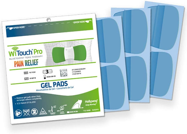 TENS Unit Replacement Gel Pads, WiTouch Pro & Aleve Direct Therapy TENS Pads Replacement, Reusable Self-Adhesive