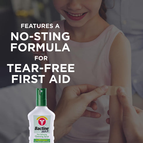 Bactine MAX First Aid Spray - Pain Relief Cleansing Spray with 4% Lidocaine - 5oz