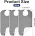 hidyuuoo 3 Pack Premium Bib for Adults Reusable Clothing Protector for Women and Men Waterproof Adult Bibs for Eating