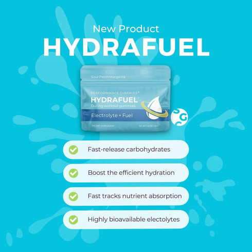 SGC Seattle Gummy Company HydraFuel Electrolyte Gummies 12-Pack Margarita, Enhanced Hydration Support