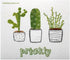 Mixed Cactus Set of 3 Swedish Dishcloths | ECO Friendly Absorbent Cleaning Cloths | Reusable Wipes