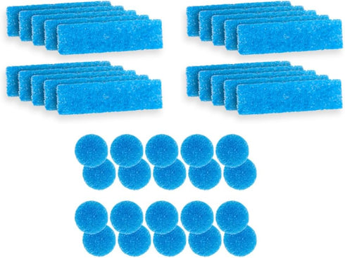 SnowTree BoroBuddy Replacement Pads, Pack of 40 - 20 Circular and 20 Rectangular Scrubbing Sponge Pads