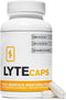 LyteCaps Electrolyte Tablets - 60 Vegetarian Capsules for Serious Rehydration, Cramps, Dehydration with Magnesium,