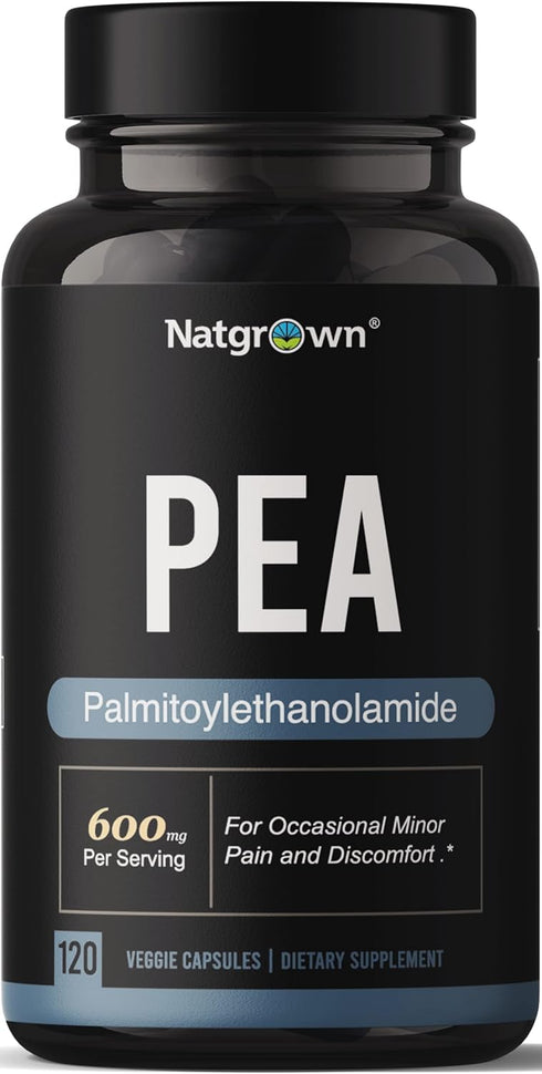 Natgrown Palmitoylethanolamide Pea Supplement - 600 mg, 120 Capsules