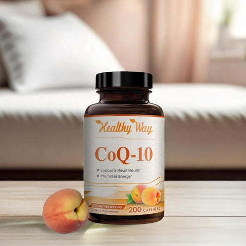 Coenzyme Q10 200mg Supplement - Once Daily CoQ10 Powder Capsules for Heart Health, Antioxidant Support