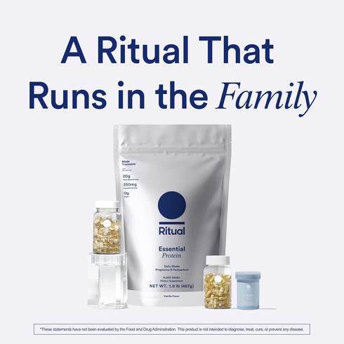 Ritual Essential for Women Prenatal Multivitamin, Folate & Choline for Neural Tube Support, Omega-3 DHA, Non-GMO