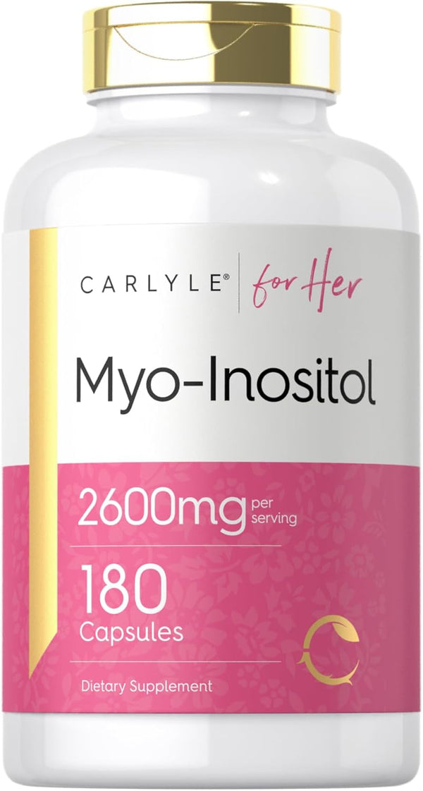 Carlyle Myo-Inositol 2600mg - Extra Strength Supplement, 180 Capsules, Non-GMO, Gluten Free