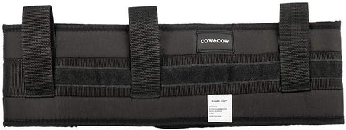 COW&COW Padded Gait Belt with 4 Handles, Quick Release Buckle, 5.5 inches (Black, Large)