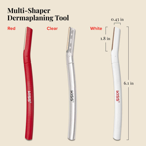 Kiss New York Eyebrow Razor Trimmer, Facial Hair Shaper Remover, 9 Count Exfoliating Tools