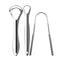 JourHawee 3pcs Stainless Steel Tongue Scraper For Adults,Metal Tongue Cleaner With Curved Design