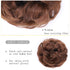 MORICA 2PCS Messy Bun Hair Piece, Fake Hair Messy Bun Scrunchies for Thin Hair Extension, Curly Wavy Synthetic Chignon