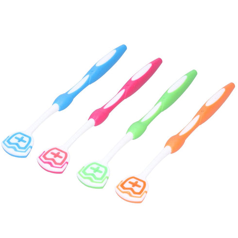 Tongue Scraper - Plastic Tongue Cleaning Brush, Portable Freshen Breath Tool for Oral Care