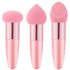 3Pcs Makeup Sponge, Facial Foundation Sponge, Professional Blending Sponge with Handle for Dry & Wet Use