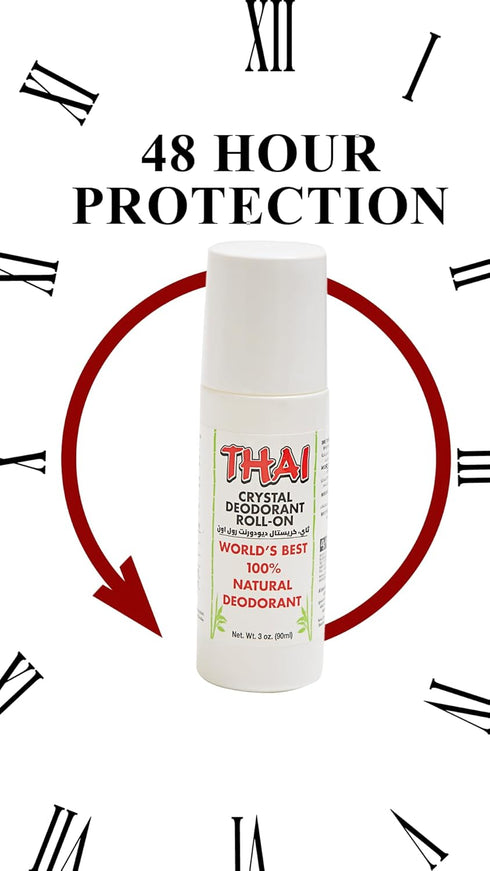 Thai Deodorant Stone Thai Crystal Mist Roll On Deodorant, 3 Oz