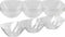 MiniWare 3 Section Bowls Clear, 6 Count, Durable BPA-Free Plastic for All Occasions