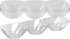 MiniWare 3 Section Bowls Clear, 6 Count, Durable BPA-Free Plastic for All Occasions