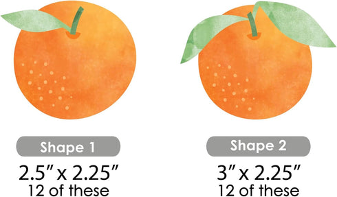 Set 24 Big Dot of Happiness Little Cutie Clementine - Paper Straw Decor - Orange Citrus Baby Shower or Birthday Party