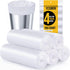 Small Trash Bags, 4 Gallon, 100 Count, White, Unscented, Thickened & Strong Liners for Kitchen Office