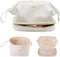 Birthday Gifts for Girls, Personalized Large Makeup Bag, Double Layer Cosmetic Bag with Brush Organizer, PU Leather