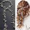 Yean Wedding Hair Vine, Long Bridal Headband Hair Accessories for Bride and Bridesmaid, 100cm / 39.3inches, Silver