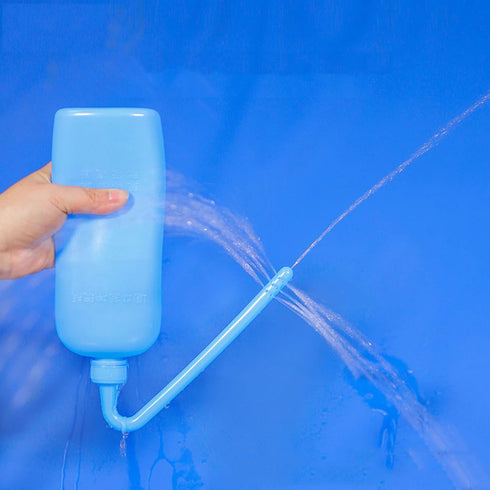 500ML Colostomy Bag Cleaning Tool, Reusable Plastic Cleaning Bottle for Stoma Bags, Colostomy Supplies, Blue