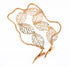 yueton 2pcs Fashion Ladies Hollow Out Leaves Gold Chain Alligator Clips, Hair Clips for Bride