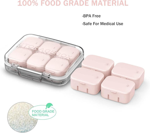 SOFISO 4/6 10 Grid Free Assembly Travel Medicine Organizer Day Pill Organizer Portable Pill Box Waterproof Pill Case
