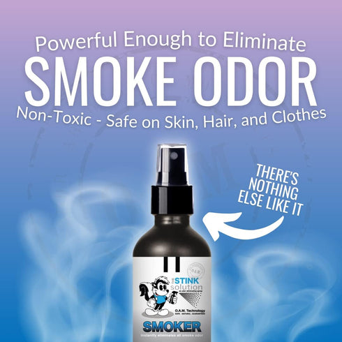 Smokers Odor Eliminating Spray, Completely Removes Smoke Odors, Three 4 oz Bottles, Bamboo Teak, Sky Blue