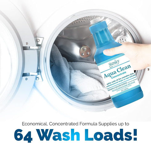 Stanley Home Products Aqua Clean Concentrate, Delicate Laundry Detergent, Cleans Tough Stains, Up to 64 Loads