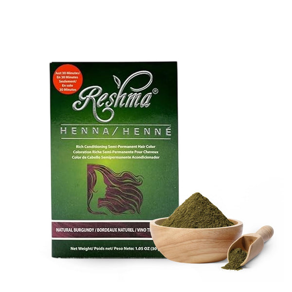 Reshma Beauty 30 Minute Henna Hair Color, Burgundy, 1.05 oz, Pack of 1, 100% Gray Coverage