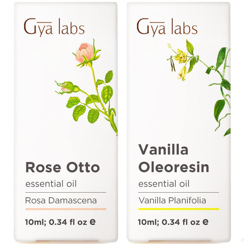 Rose Essential Oils for Skin Use & Vanilla Essential Oil for Diffuser