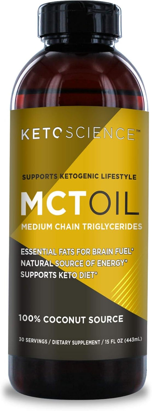 Keto Science Ketogenic MCT Oil Dietary Supplement - 100% Coconuts, 15 Fl Oz