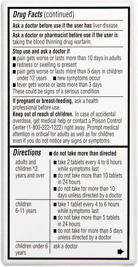 Rite Aid Regular Strength Pain Relief Acetaminophen, 325mg - 100 Tablets | Pain and Fever Reducer