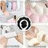 Spa Headbands for Washing Face, Wristband Set, Sponge Makeup Skincare Headband, Soft Terry Towel Cloth Hairband (Black)